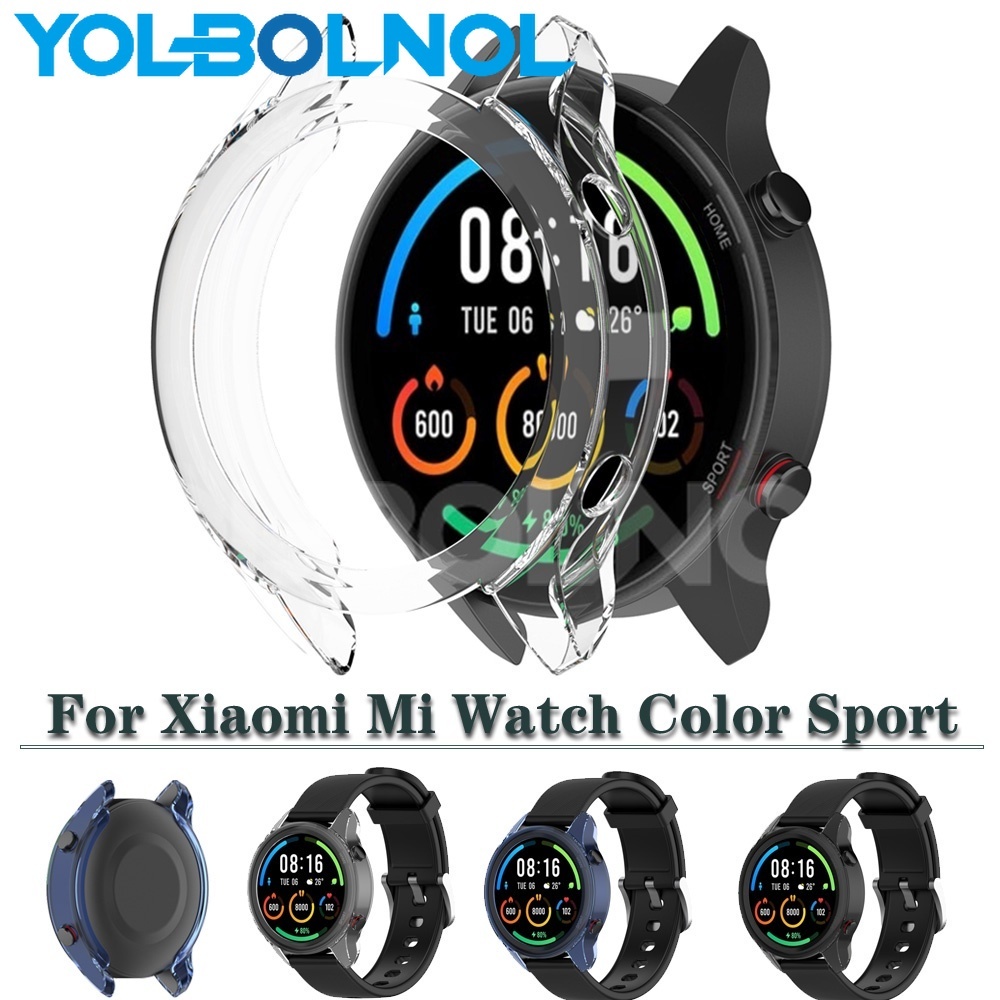 適用於小米watch color運動版手錶保護套Mi Watch Color2 /S1 active透色TPU邊框保護殼
