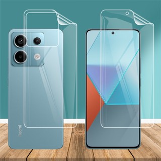 XIAOMI REDMI 適用於小米紅米 Note 13 Note13 Pro Plus 5G 透明軟 TPU 前後全覆