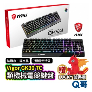 MSI 微星 Vigor GK30 TC 電競鍵盤 類機械軸 RGB 電競鍵盤 熱鍵控制 防潑水 MSI12