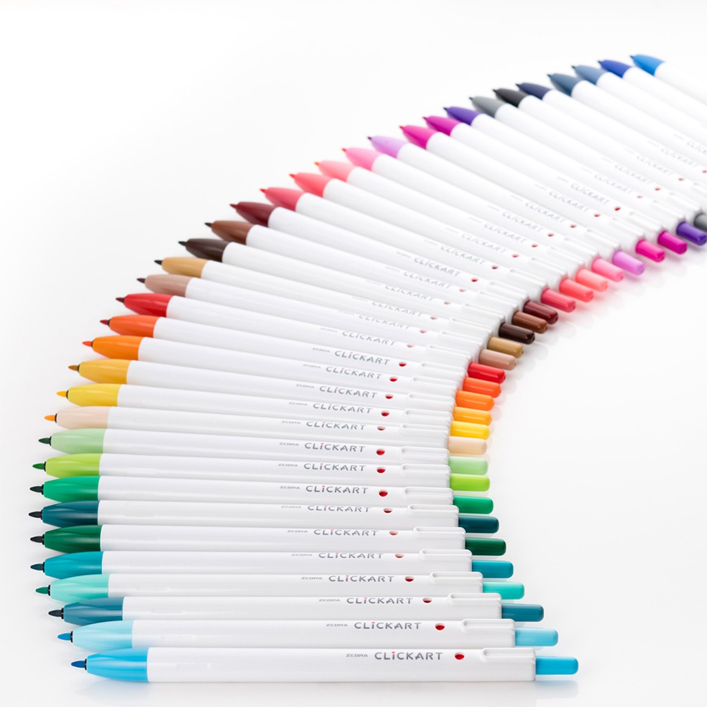 【STU】ZEBRA CLICKART新色 按壓式水性彩色筆 iF設計獎 塗鴉 繪圖 繪畫 上色 WYSS22
