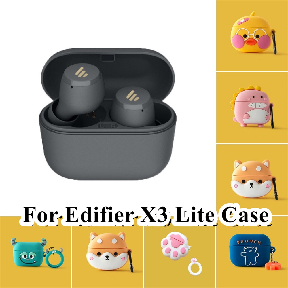 EDIFIER 【潮流正面】適用於漫步者 X3 Lite 保護套情侶可愛卡通軟矽膠耳機套保護套
