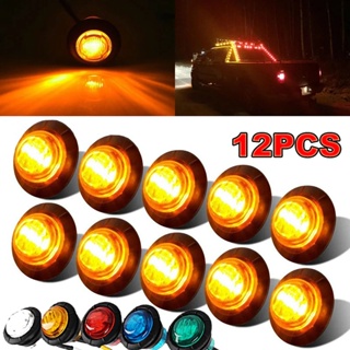 12 件 LED 側標記燈汽車卡車拖車巴士 DRL 尾剎車燈指示燈拖車輕型卡車配件
