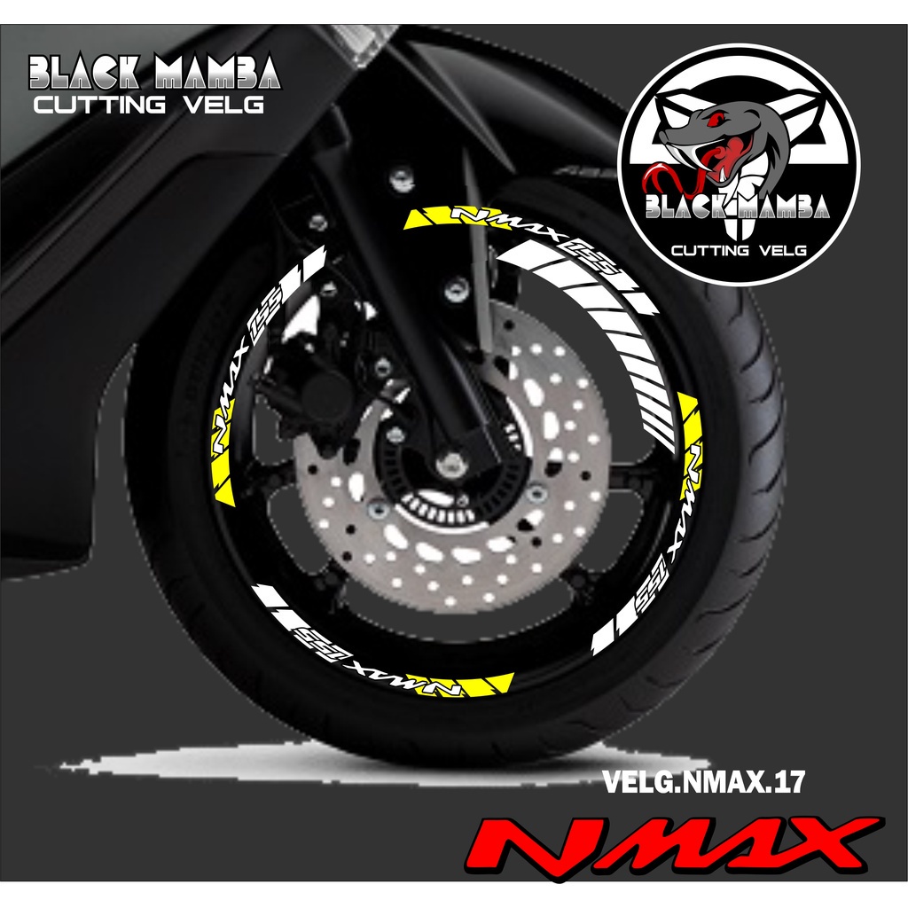 山葉 切割貼紙輪輞 NMAX 貼紙 LIS 列表變化輪胎/天鵝絨 YAMAHA NMAX 17