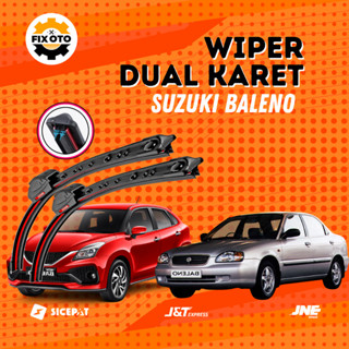 Suzuki Baleno Hatchback Neo Next G 汽車雨刮器無框雙橡膠模型 1 SET 2 PCS