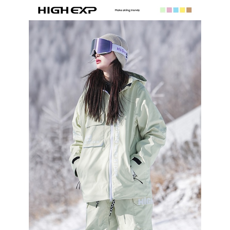 【免運】Highexp新品單板滑雪服 外套女單板 冬季防水防風 雙板美式專業雪地情侶上衣 保暖滑雪服 防風滑雪服