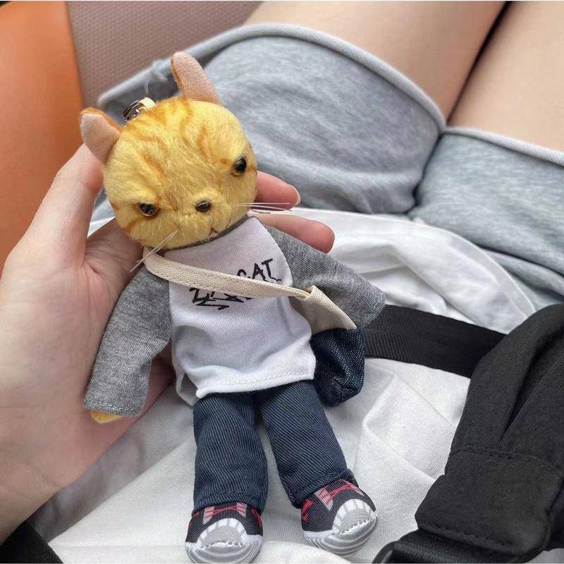 日本 網紅 ZAPCAT潮流 耍酷 猫拽拽 猫玩偶 書包 掛件 鑰匙扣 包包 掛飾 禮物