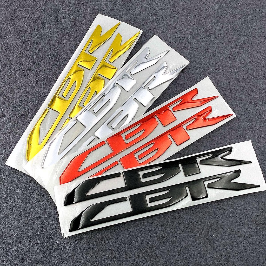 1 對 3D Honda CBR 標誌貼紙賽車摩托車標誌燃油箱整流罩貼花適用於本田 300 600 1000 RR
