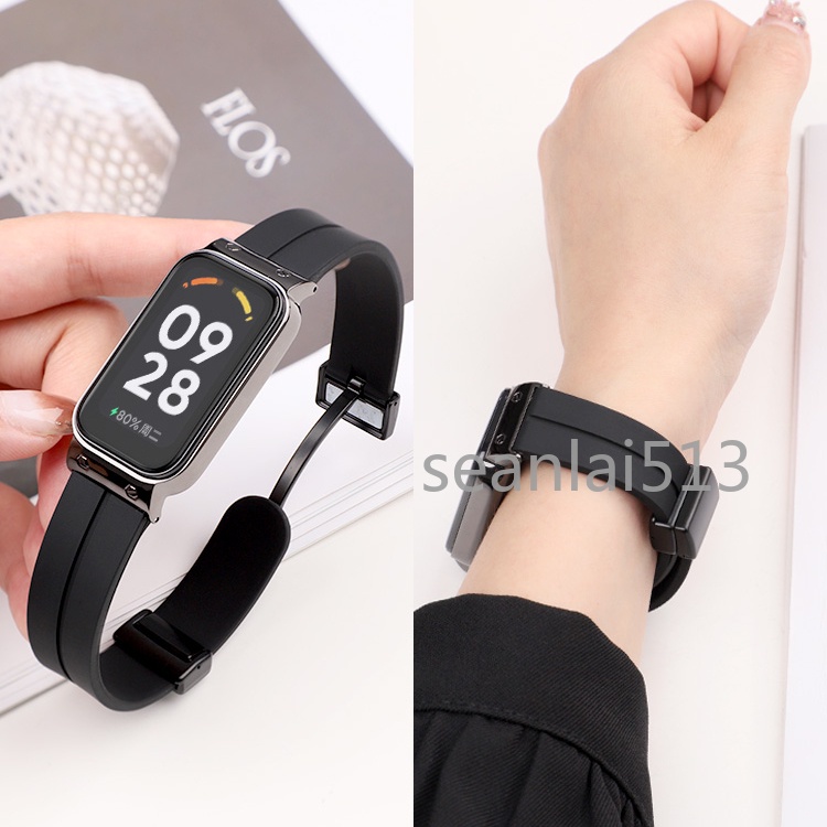 小米手環 8 active 矽膠腕帶 小米手環 8 Pro 適用錶帶 小米手環 7 Pro 折疊扣錶帶