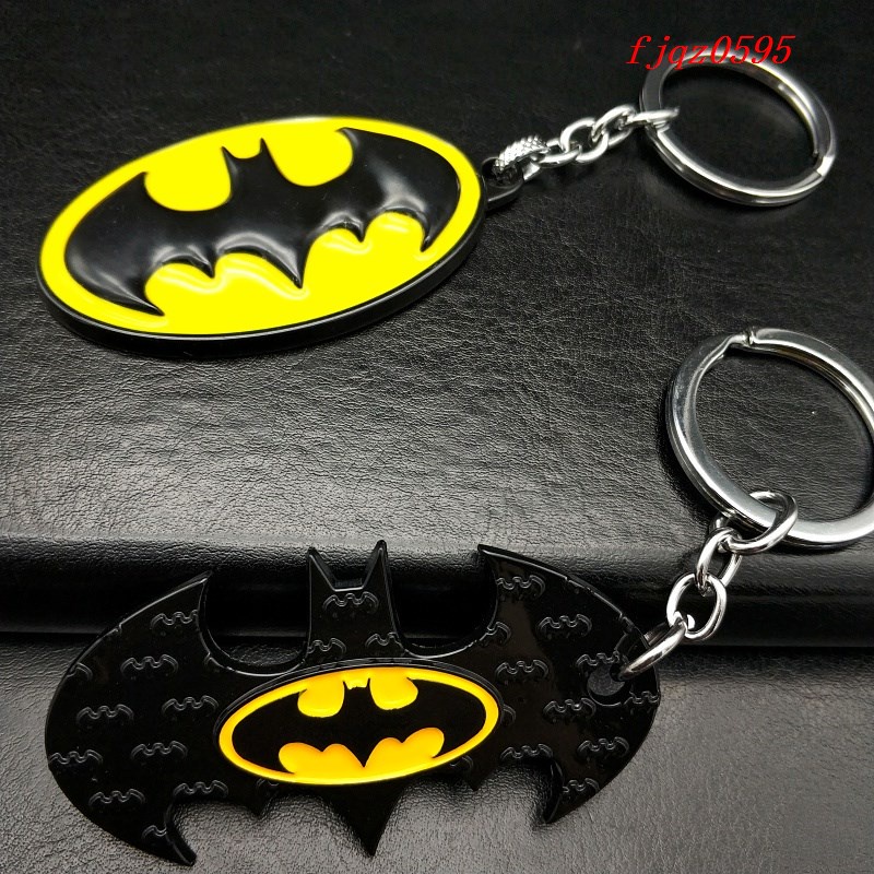 【動漫鑰匙扣】DC超級英雄蝙蝠俠鑰匙扣創意復古動漫版金屬汽車鑰匙鏈圈包吊飾男