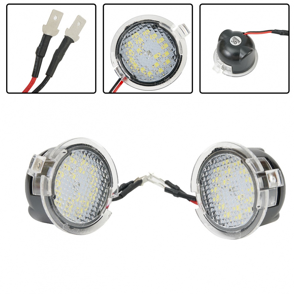 2x 亮白色 18SMD LED 後視鏡水坑燈適用於福特 Ranger 2015-2017