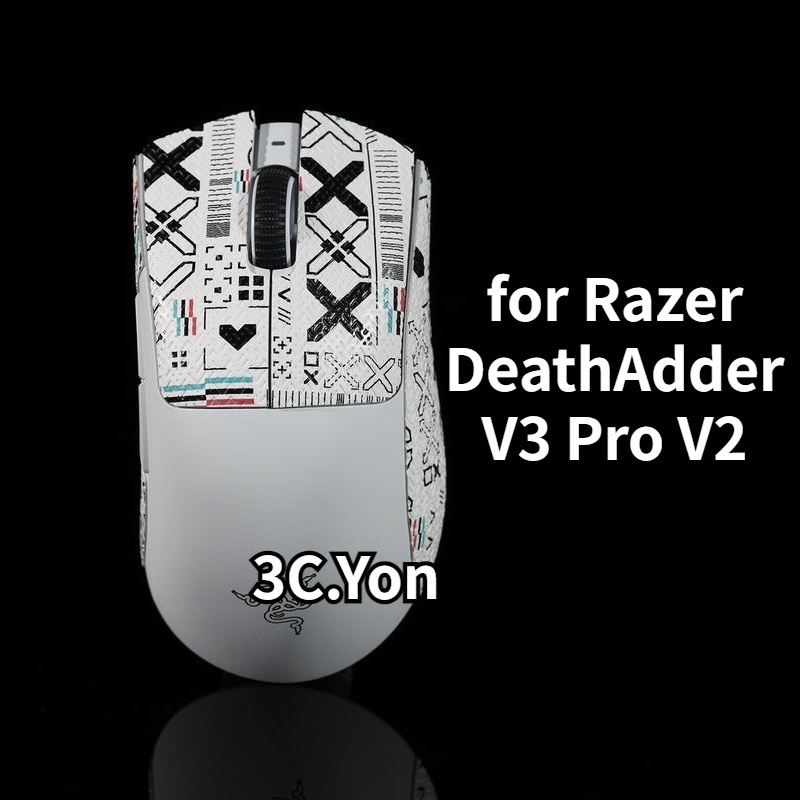 Razer DeathAdder V3 Pro 鼠標皮膚防滑無線遊戲鼠標 DeathAdder V2 側握彈性貼紙啞光