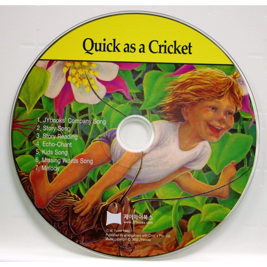 Quick as a Cricket (1CD only)(韓國JY Books版) 廖彩杏老師推薦有聲書第28週/Audrey Wood【三民網路書店】