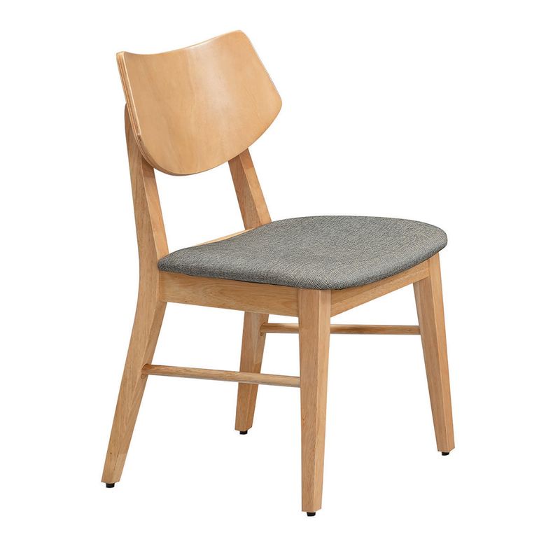 【CB563-2656】本色餐椅(黑銀皮墊)(22C09)(東部及桃園以南請另詢運費)
