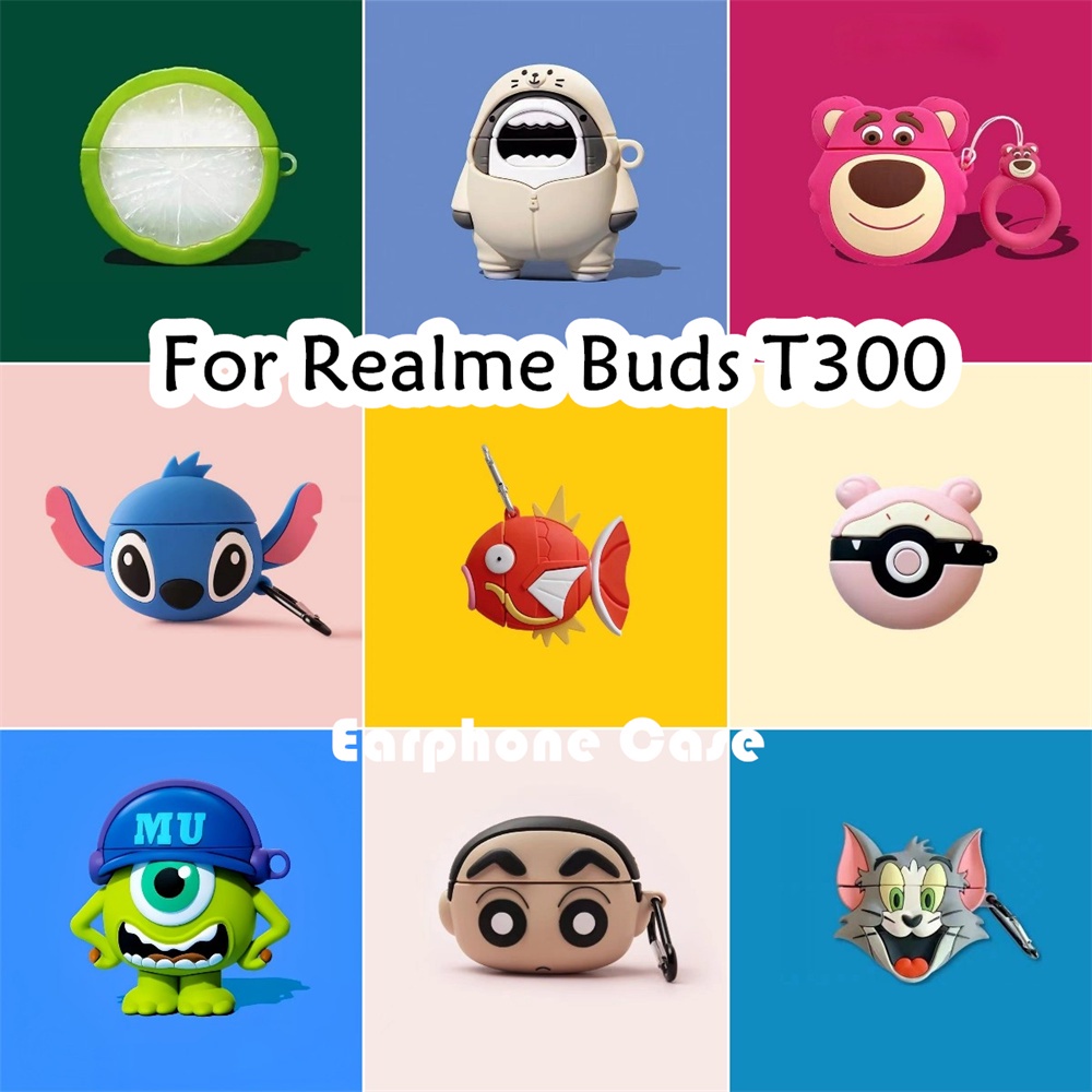 【imamura】適用於 Realme Buds T300 保護套卡通創新系列軟矽膠耳機套保護套 NO.4