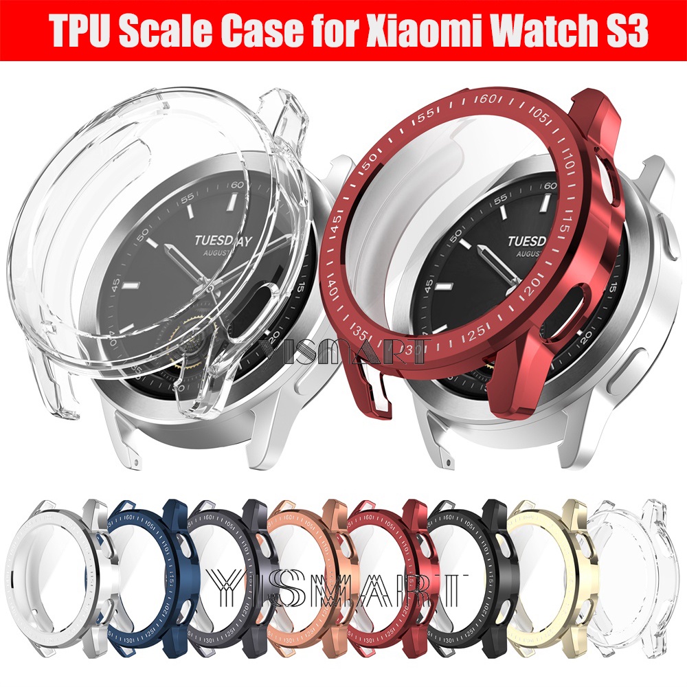 XIAOMI 適用於小米手錶 S3 配件的小米手錶 S3 軟 TPU 防刮保護殼全能保險槓保護殼