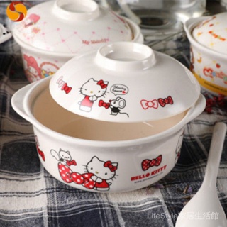 KT密胺餐具 日本出口貨物數量有限 正版授權可愛湯碗麵碗 雙耳蓋碗