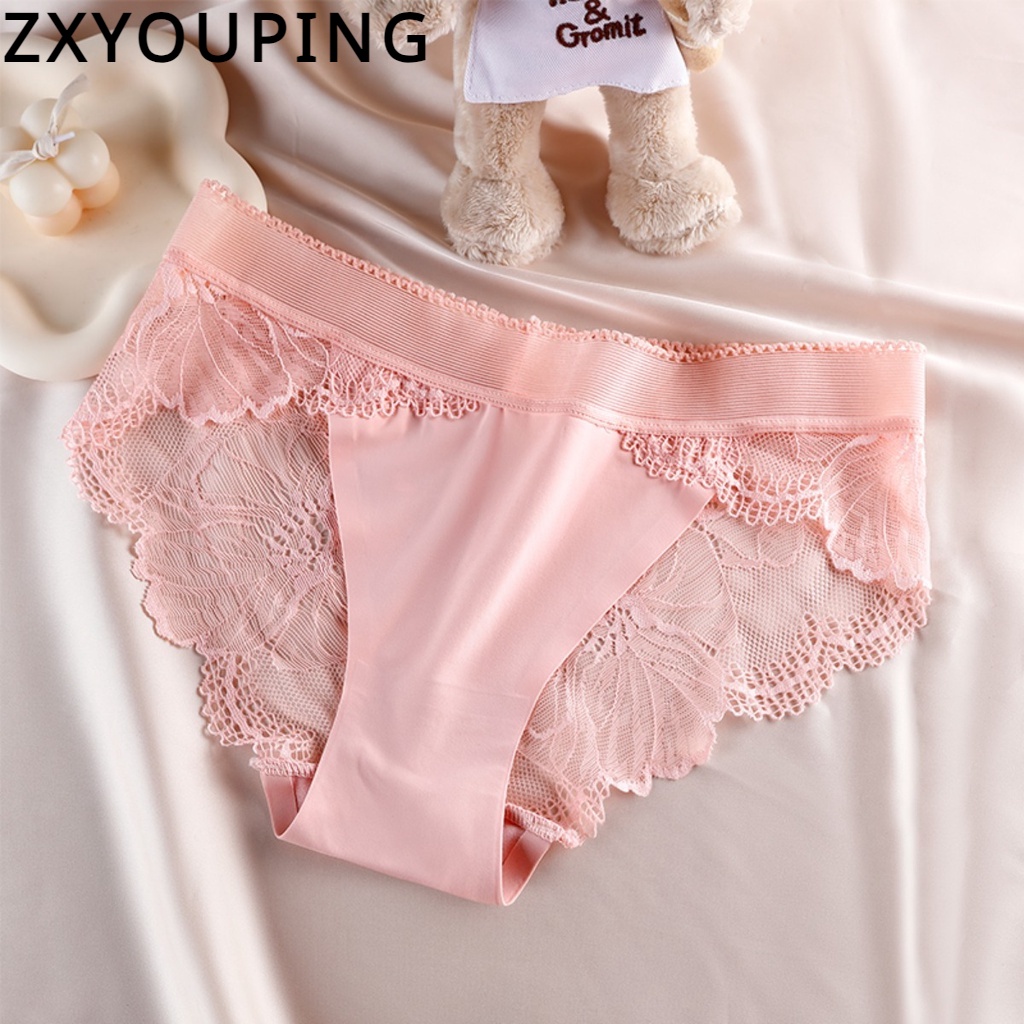 Zxyouping 4/1 件蕾絲內褲女士內衣性感內褲超薄抗菌 S-XL