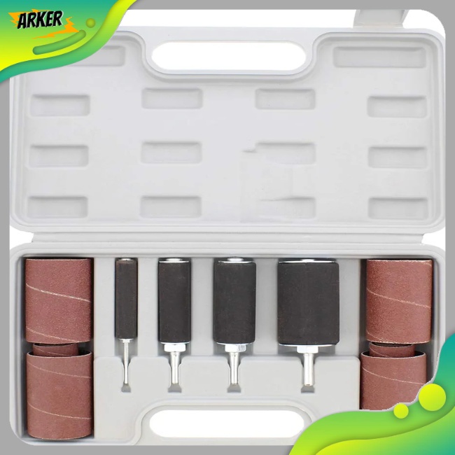 Areker 鑽床砂輪套件 20 件套橡膠砂輪套裝帶主軸砂光機套筒工具手提箱