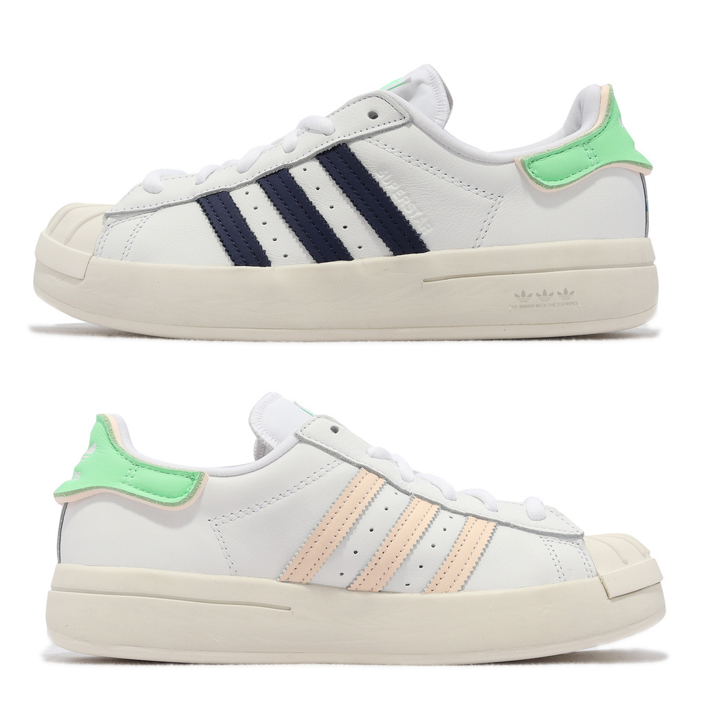 adidas 休閒鞋 Superstar Ayoon W 白 深藍 粉橘 綠 貝殼頭 女鞋 三葉草 ACS GW9587