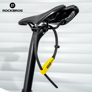 Rockbros 自行車鎖電動自行車摩托車頭盔密碼鎖耐用穩定便攜拉鍊領帶方便鎖騎行裝備