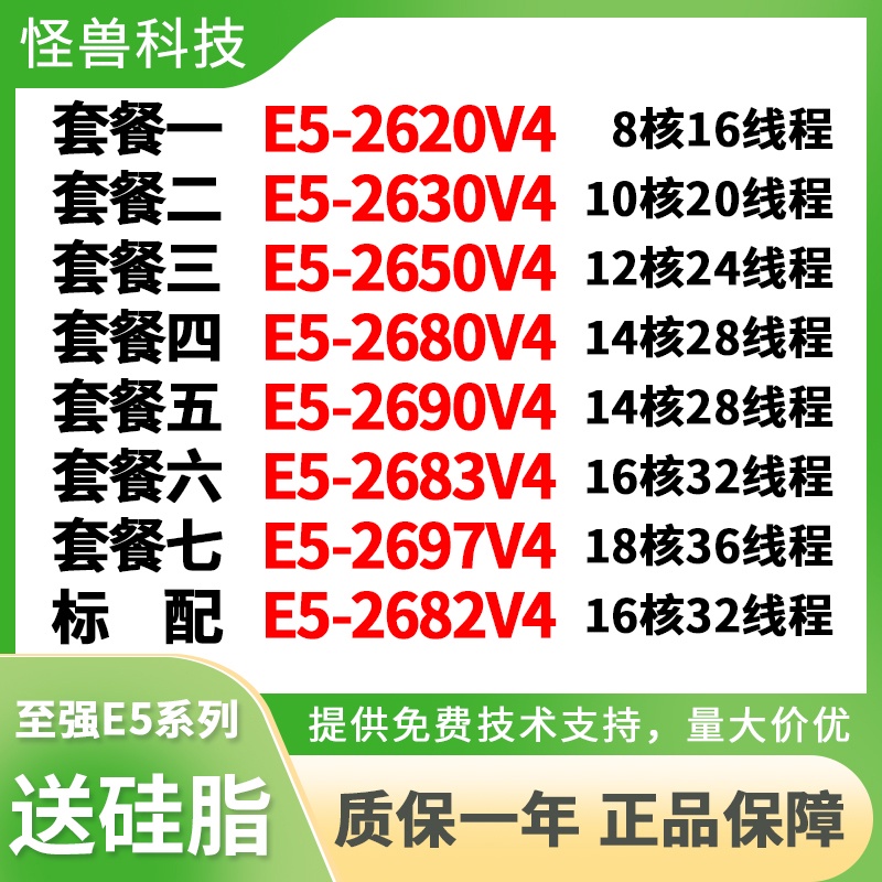 【現貨特惠】至強E5-2680V4 2620 2650 2690 2683 2697 2682V4 CPU正式版X99板