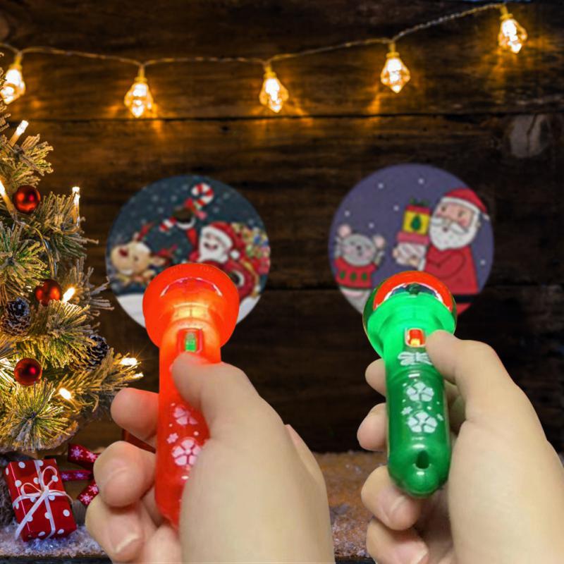24 種圖案聖誕燈投影燈玩具兒童禮物手電筒聖誕納維達納塔爾戶外新年聖誕投影燈 ILUH