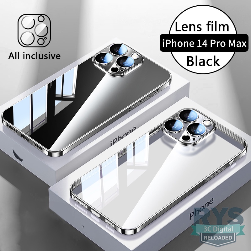 電鍍帶鏡頭膜保護手機殼 iPhone 14 Pro Max 11 11 Pro 12 13 15 Pro Max Lux
