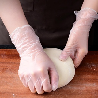 Pvc 手套一次性透明無乳膠手套粉末手用於廚房食物烹飪