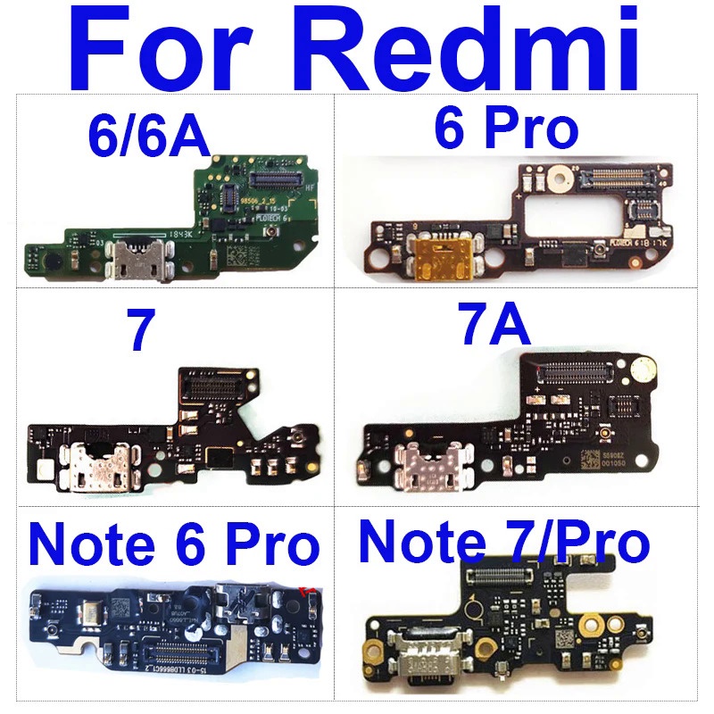 XIAOMI 適用於小米 Redmi 6A 7 7A 6Pro 充電器的 Usb 充電端口板適用於 Redmi Note
