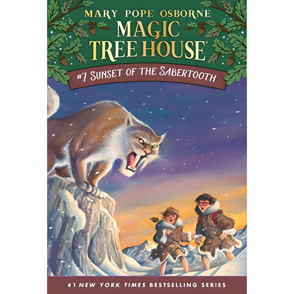 Magic Tree House #7: Sunset of the Sabertooth (平裝本)/Mary Pope Osborne【三民網路書店】