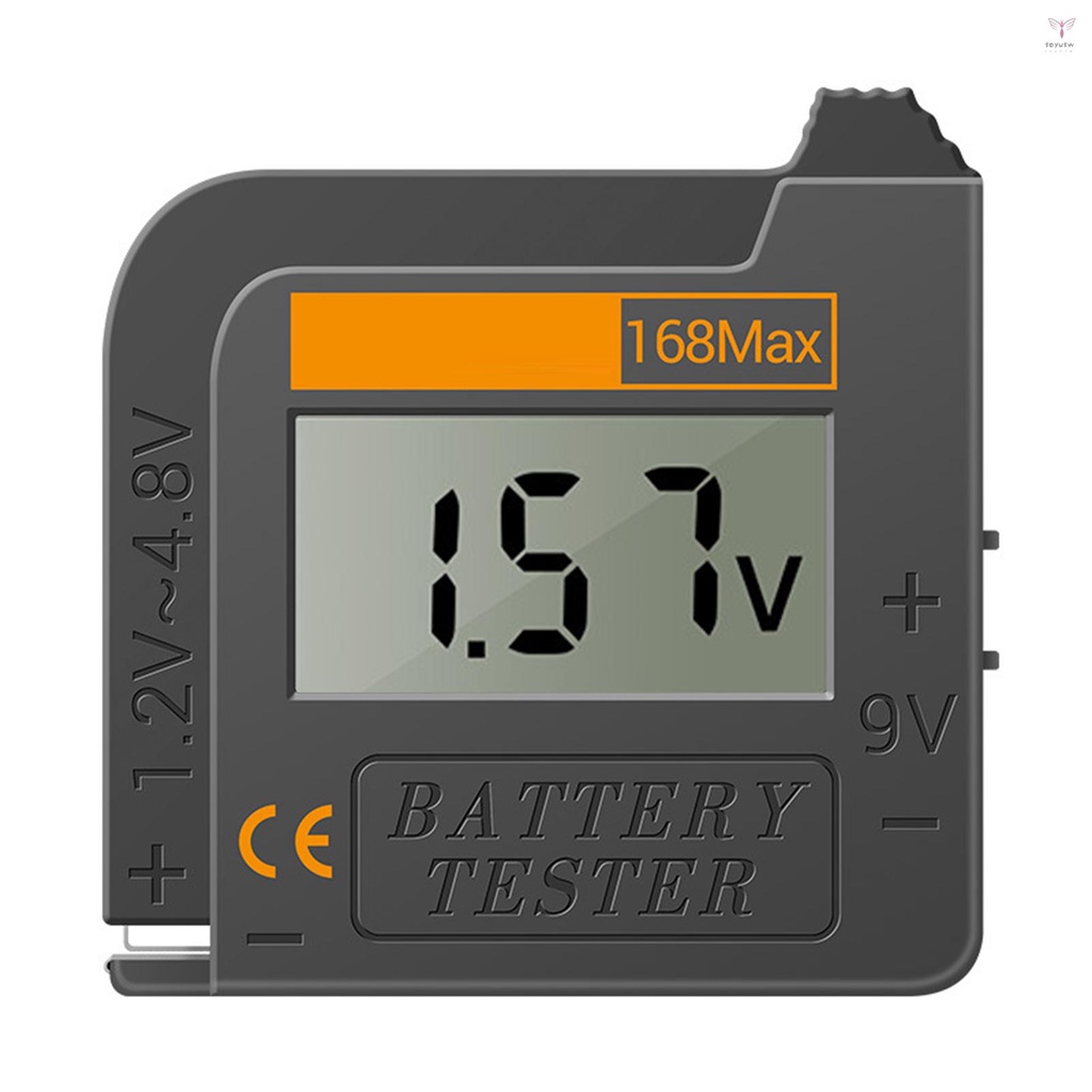 通用數字電池測試儀適用於所有電池 C、AA、AAA、D、N、9V 6F22 和 1.5V 鈕扣電池電氣設備（無需電池即可