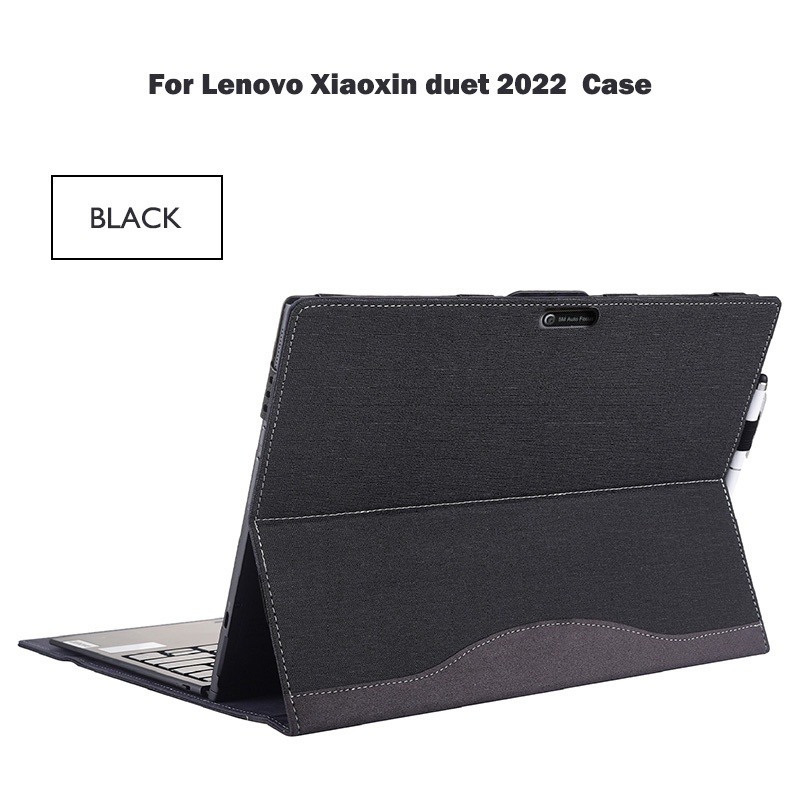 LENOVO 適用於聯想小新 Duet 2022 12.4 英寸平板電腦創意設計 PU 皮革保護套保護套的筆記本電腦保護
