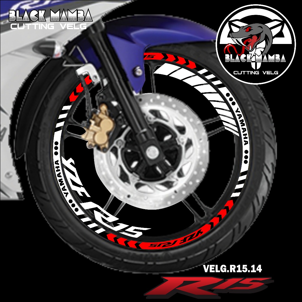 山葉 切割貼紙輪輞 R15 STICKER LIS 列表變化輪胎/VELG YAMAHA R15 14