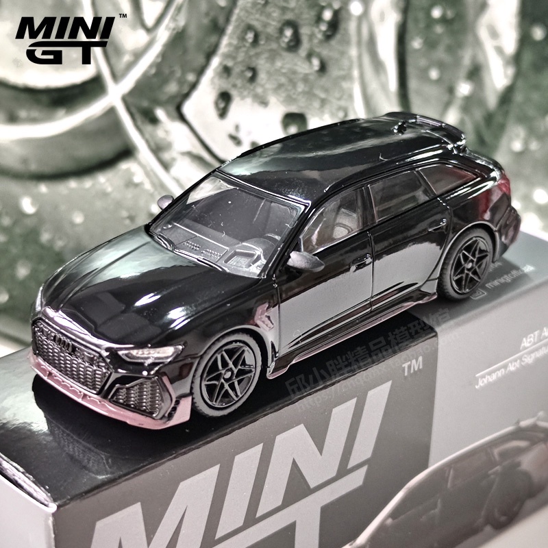 【模型摆件】【汽车模型】TSM MINI GT 1:64奧迪RS6瓦罐Audi旅行版ABT改裝仿真合金汽車模型