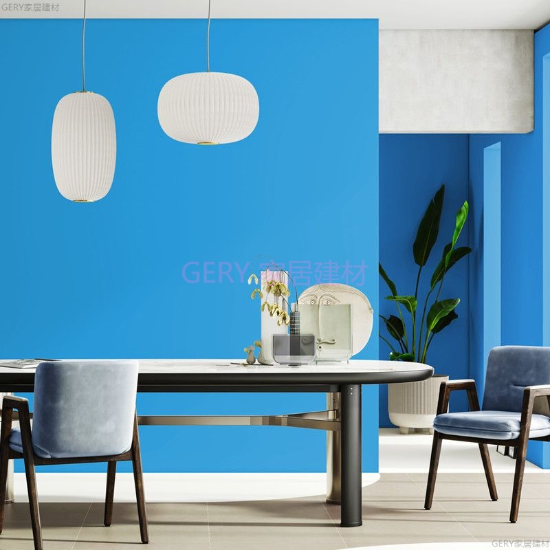 2022北歐風莫蘭迪藍色系素色純色無紡布防水壁紙臥室客廳背景墻紙 JUNNYI