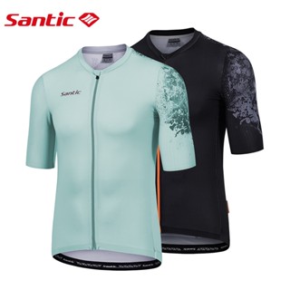 Santic 騎行服男士防滑 Powerband MTB 自行車襯衫透氣速乾公路自行車襯衫