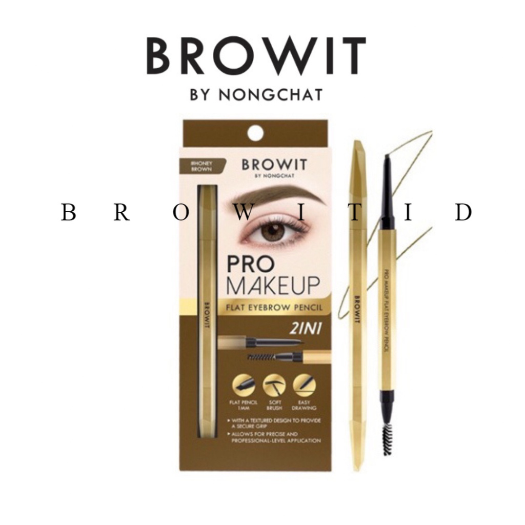 Browit Pro Makeup Flat 眉筆 2 合 1 眉筆持久防水