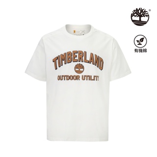 Timberland 男款白色圖案短袖T恤|A42T5CR3