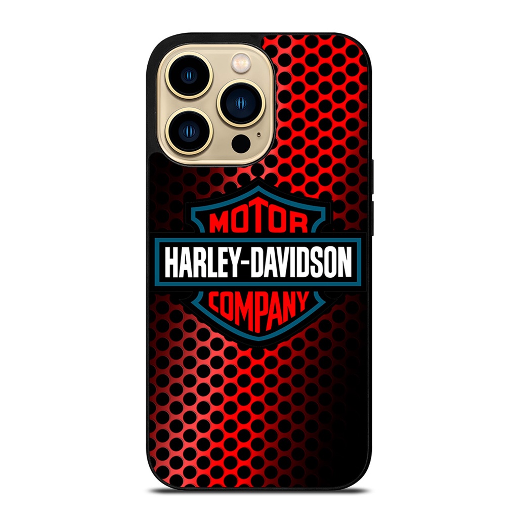 新品HARLEY DAVIDSON LOGO RED 時尚新款精緻手機殼保護套適用於 IPhone 15 Pro Ma