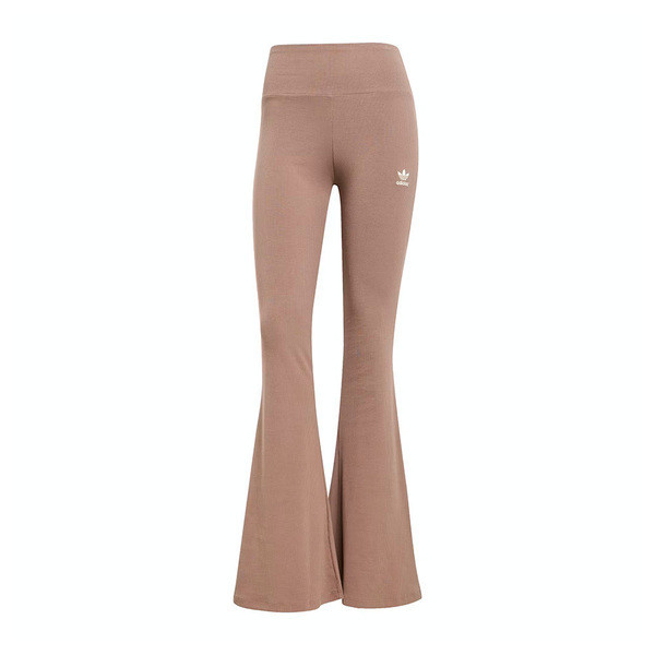 Adidas ESS FL Leggings JC9023 女 喇叭褲 長褲 緊身 休閒 復古 流行 奶茶