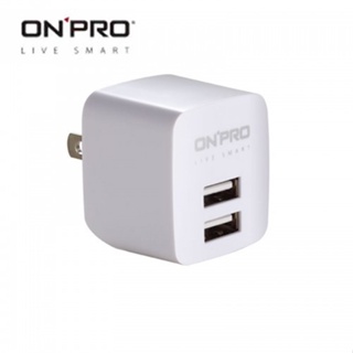 ONPRO UC-2P01 雙USB充電器(5V/2.4A) 白