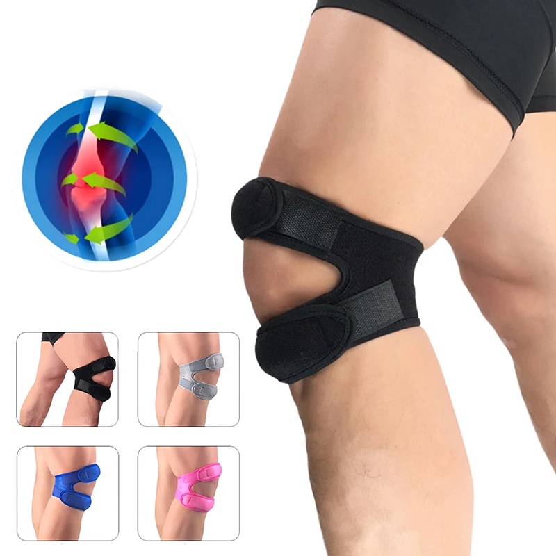 髕腱支撐帶雙帶膝蓋髕骨支撐帶,用於緩解膝蓋疼痛中性可調節膝蓋帶,用於跑步關節炎