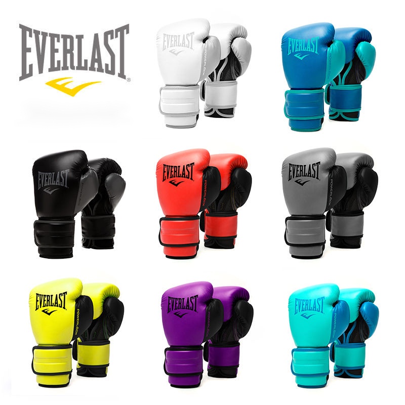 Everlast Powerlock 新款第 2 代男士女士散打訓練拳擊手套成人拳擊手套泰拳手套