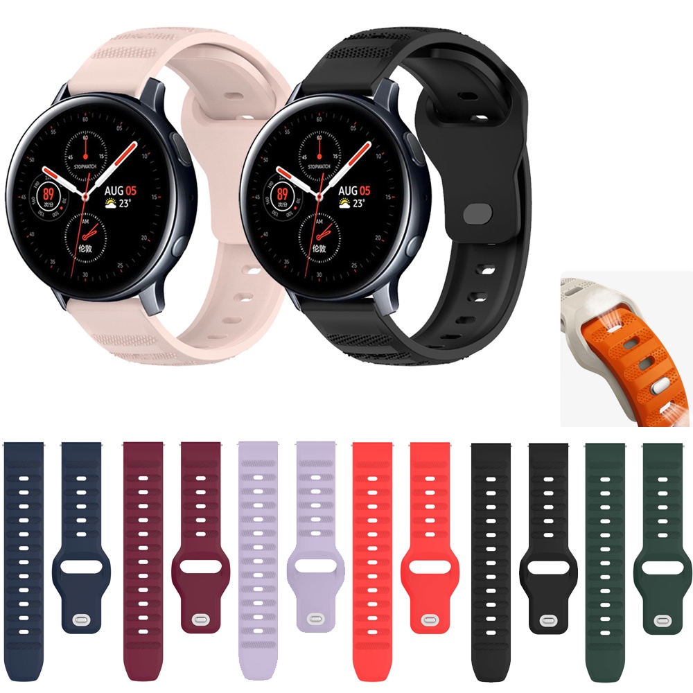 SAMSUNG 適用於三星 Galaxy Watch Active 2 的替換錶帶矽膠錶帶