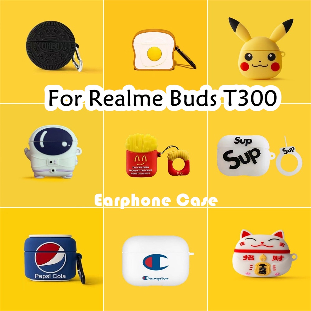 【有貨】適用於 Realme Buds T300 保護套超酷卡通軟矽膠耳機套保護套 NO.3