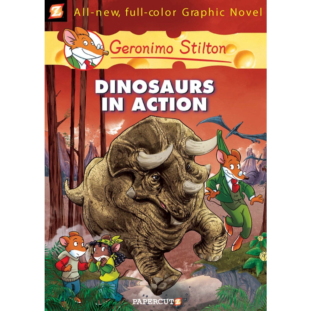 Geronimo Stilton #7: Dinosaurs in Action (Graphic Novel) (Graphic Novel)(精裝)/Geronimo Stilton【禮筑外文書店】