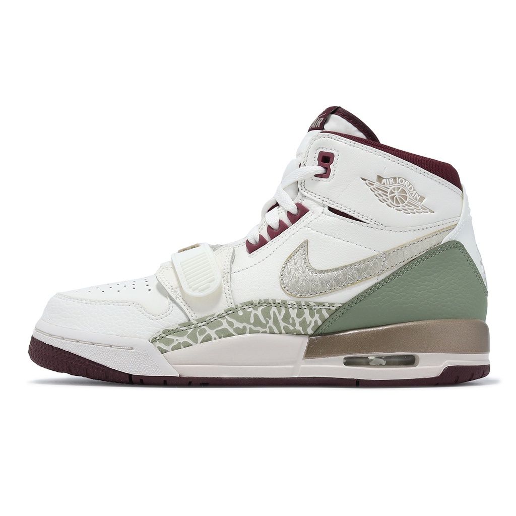 Nike Air Jordan Legacy 312 GS 白 綠 金 龍年 爆裂紋 女鞋 大童 FZ5047-120