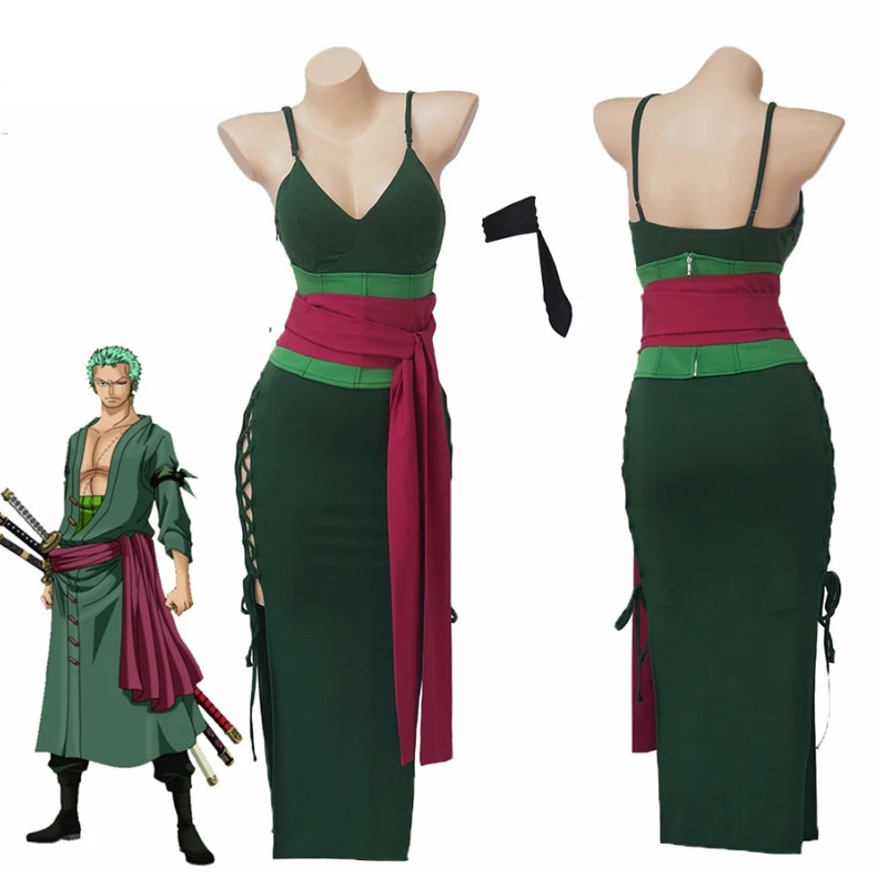 海賊王索隆cosplay女性角色扮演旗袍服裝