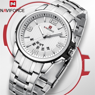 Naviforce 9215S 男士手錶品牌豪華日期週防水不銹鋼運動軍用石英手錶
