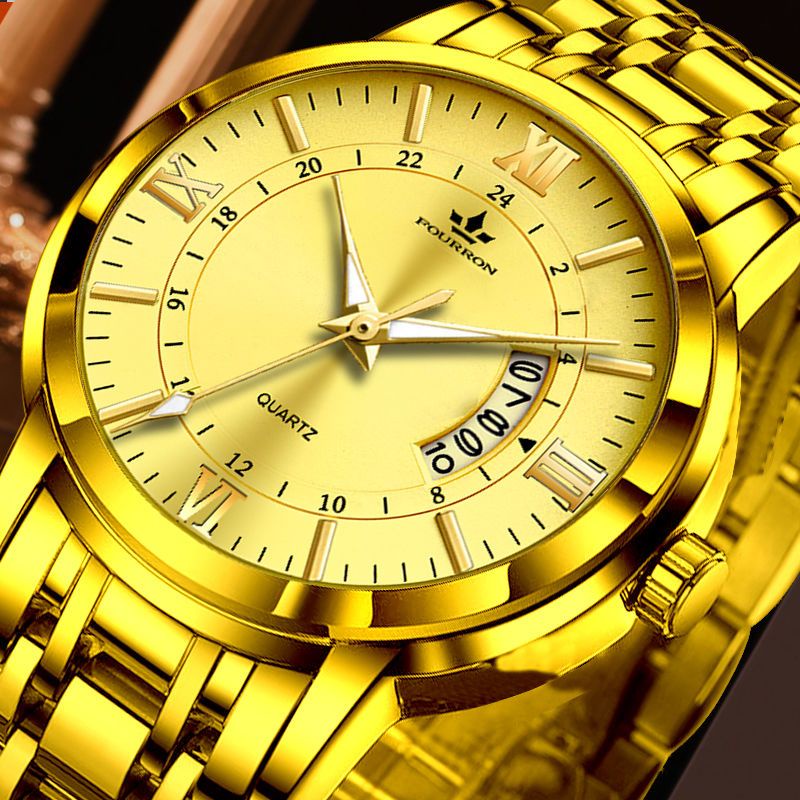 新款金錶男 夜光防水日曆瑞士正品全自動男士手錶